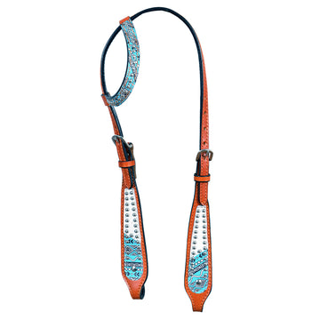 HILASON Western Horse Headstall Genuine American Leather tan